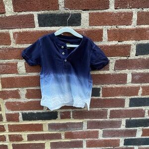 Polo by Ralph Lauren Kids Navy Blue and White Gradient Shirt